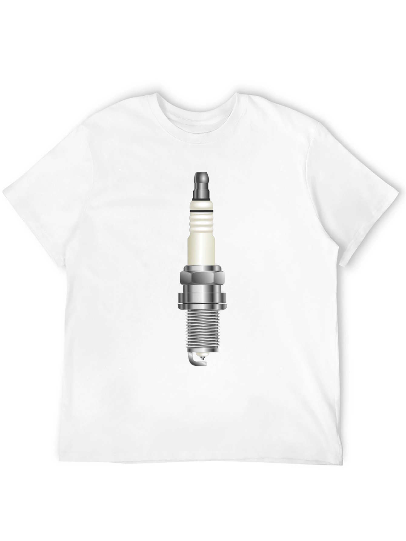 Black Spark Plug Graphic Tee - Black Cotton Blend view 12