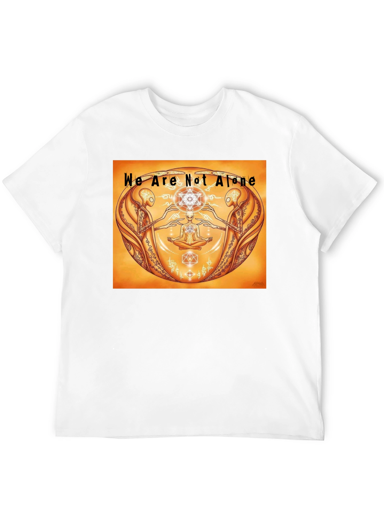 Black We Are Not Alone Graphic Tee - Black view 12