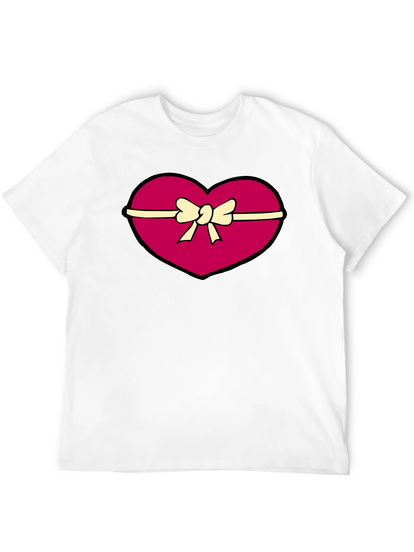 Black Heart Gift Box Graphic Tee - Valentine's Day Apparel view 12