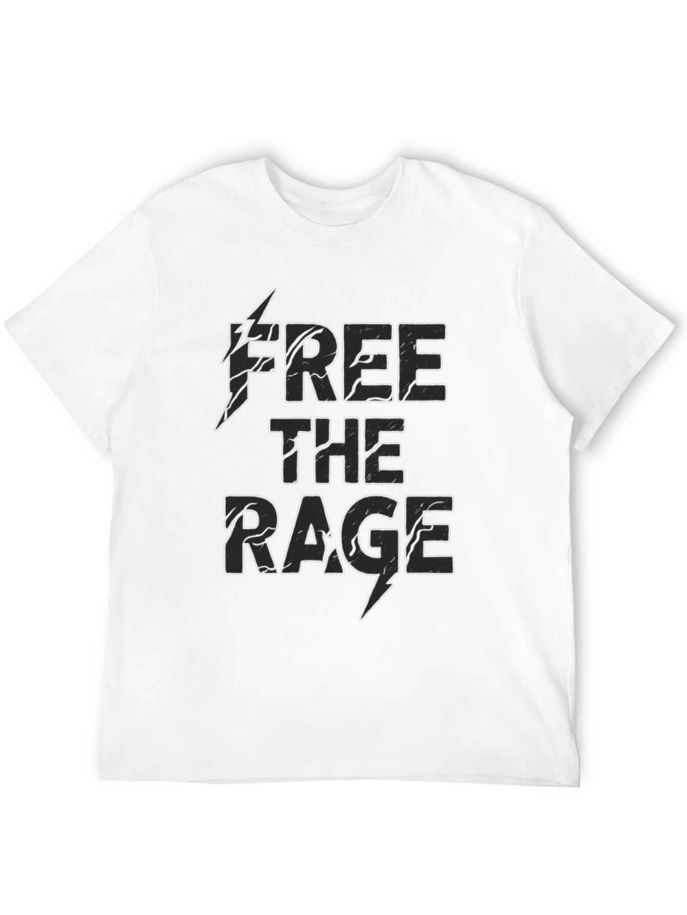 Black Free the Rage Graphic T-Shirt - Bold Black Tee view 12