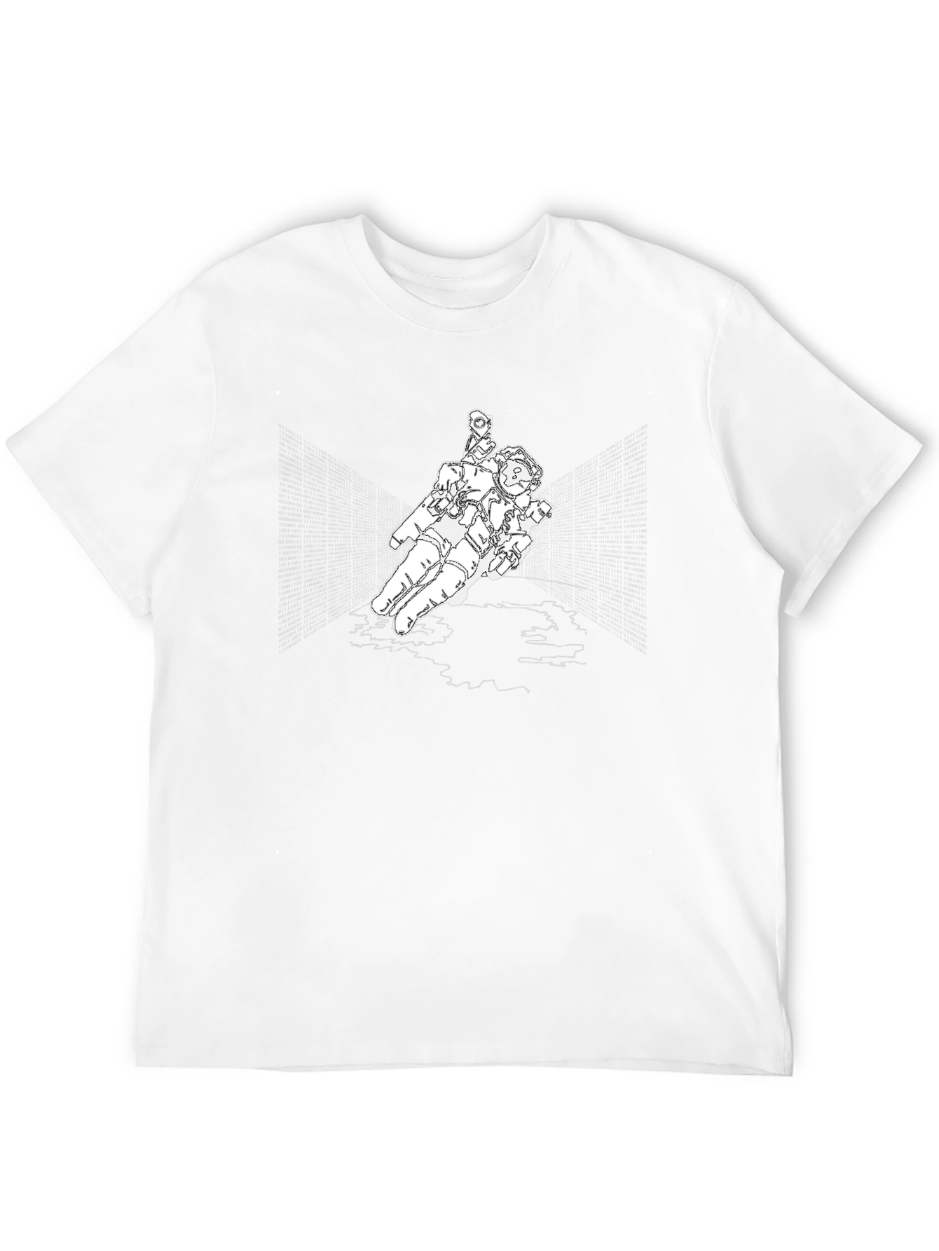 Black Astronaut Graphic Tee - Black Unisex Shirt view 12