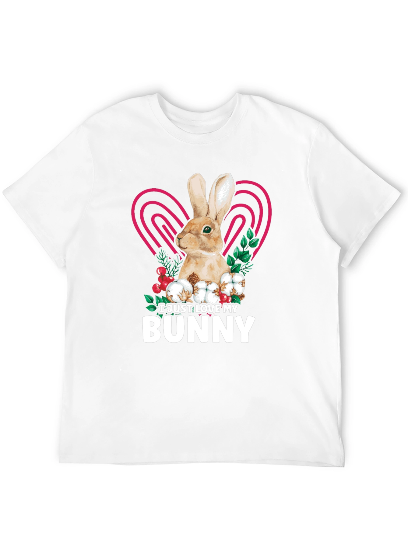Black I Love My Bunny T-Shirt - Cute Rabbit Tee view 12
