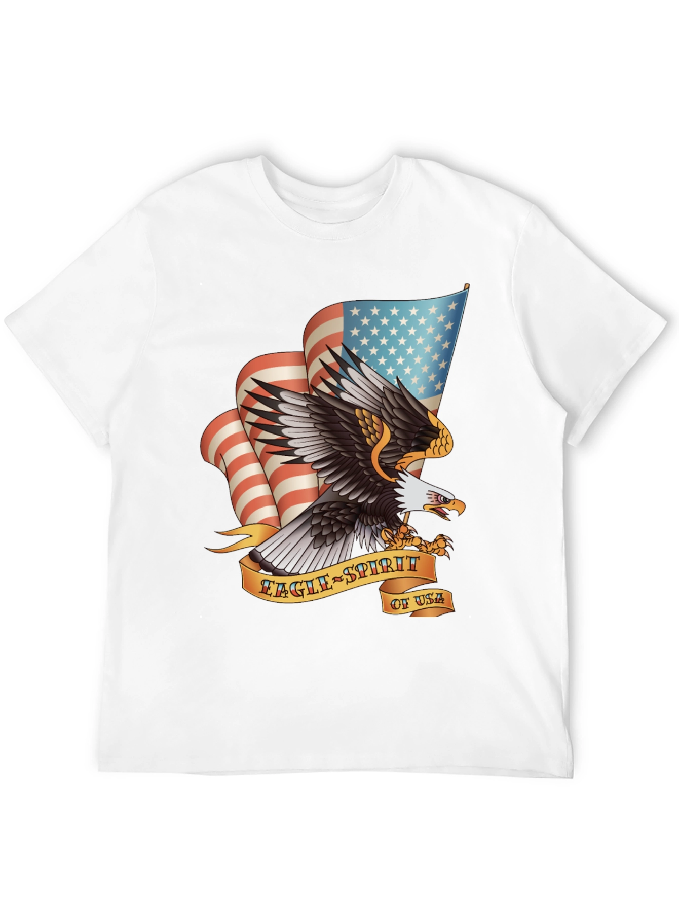 Black Eagle Spirit USA Graphic Print T-Shirt view 12