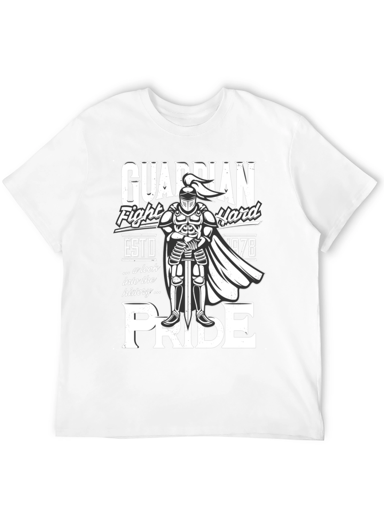 Black Guardian Knight Pride T-Shirt - Fight Hard view 12