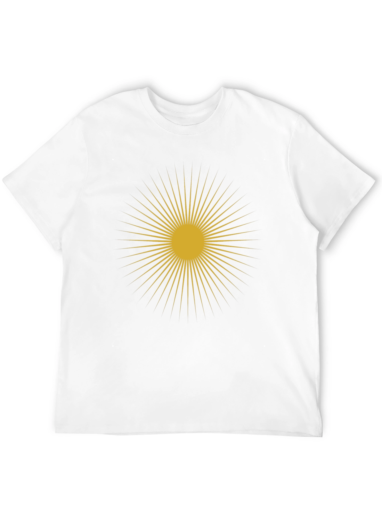 Black Golden Sunburst Graphic Tee view 12