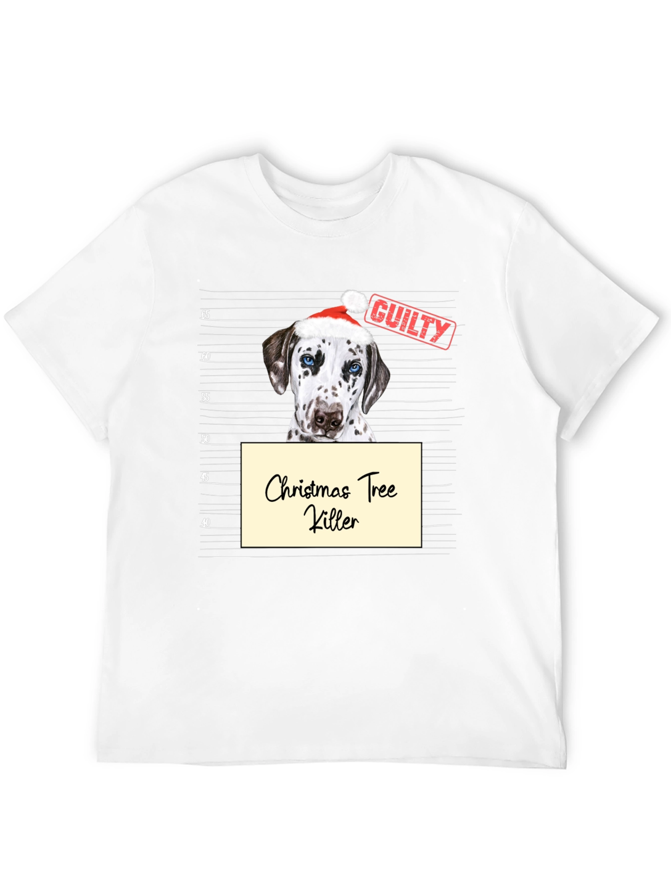 Black Christmas Tree Killer Dog Graphic T-Shirt view 12