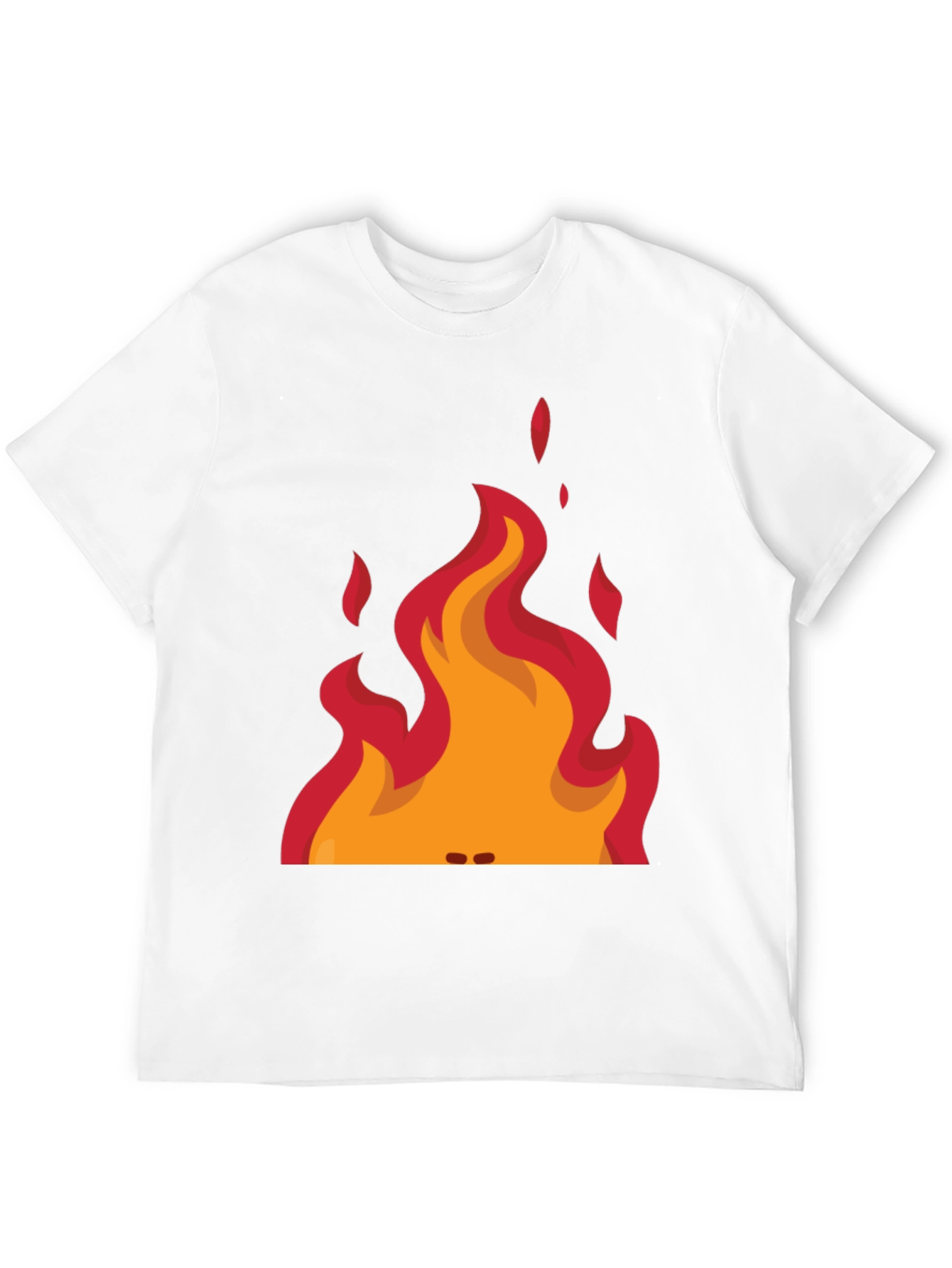 Black Flame Graphic Tee - Black Cotton T-Shirt view 12