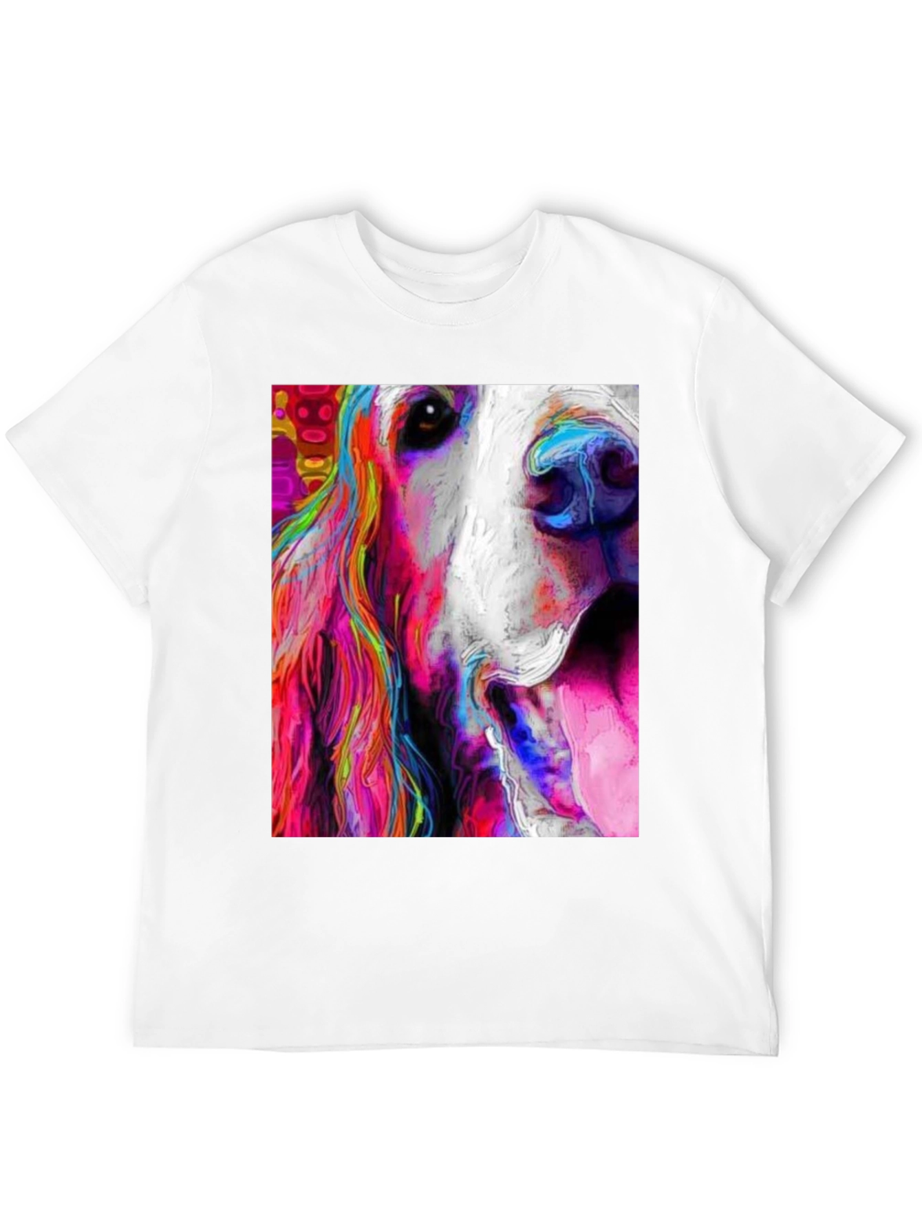 Black Colorful Dog Art Graphic Tee view 12
