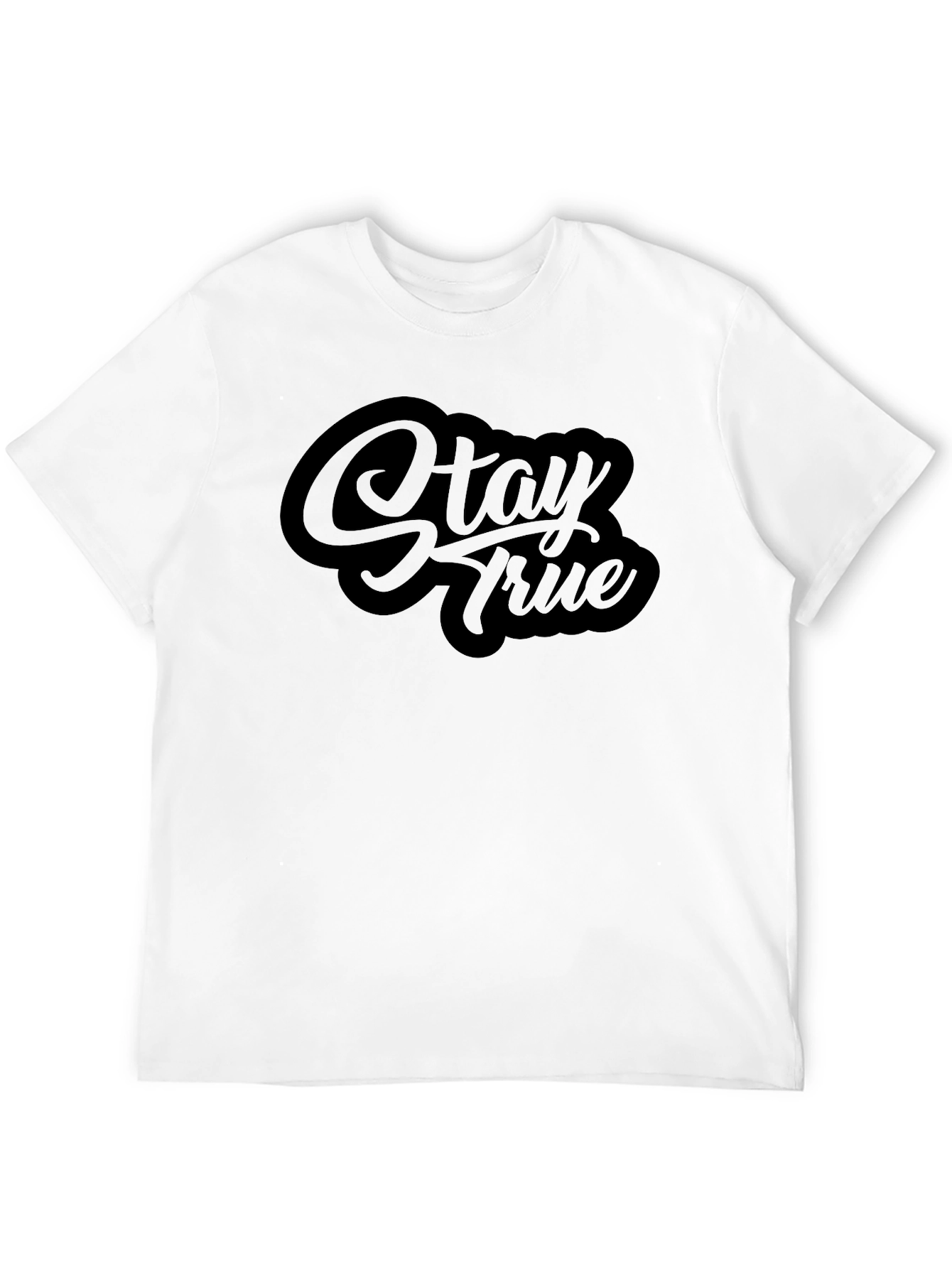 Black Stay True Black Graphic Tee - Stylish Casual Wear view 12