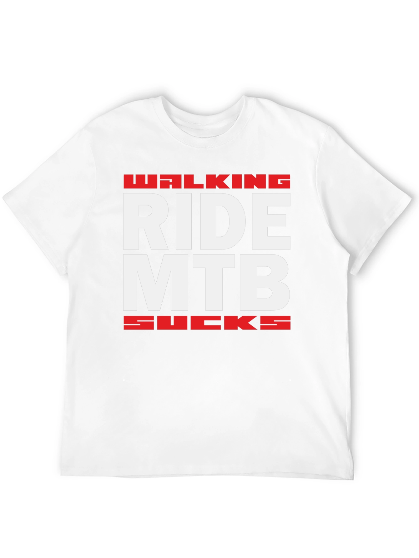 Black Walking Ride MTB Sucks T-Shirt view 12