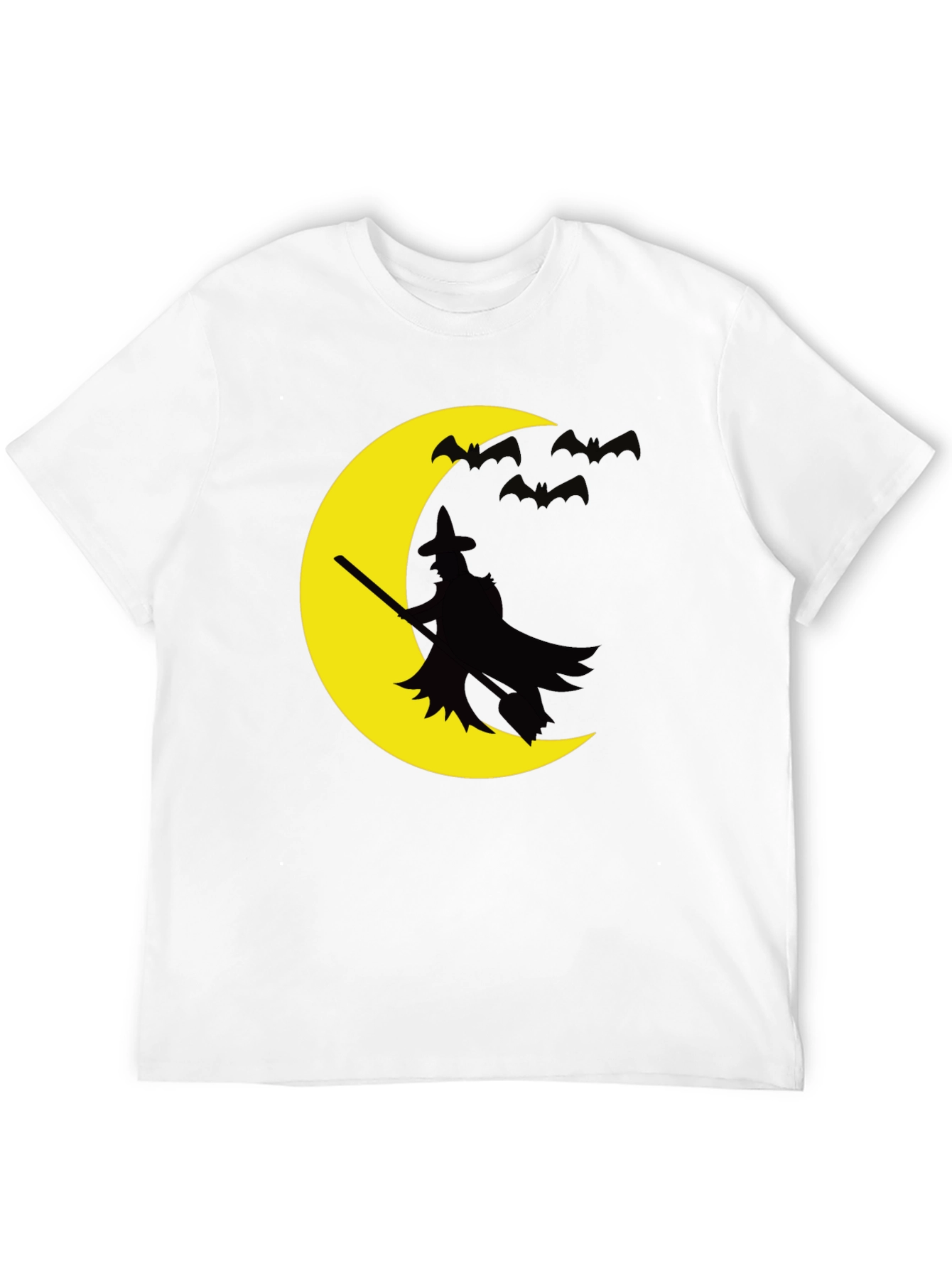 Black Halloween Witch Moon Graphic T-Shirt view 12