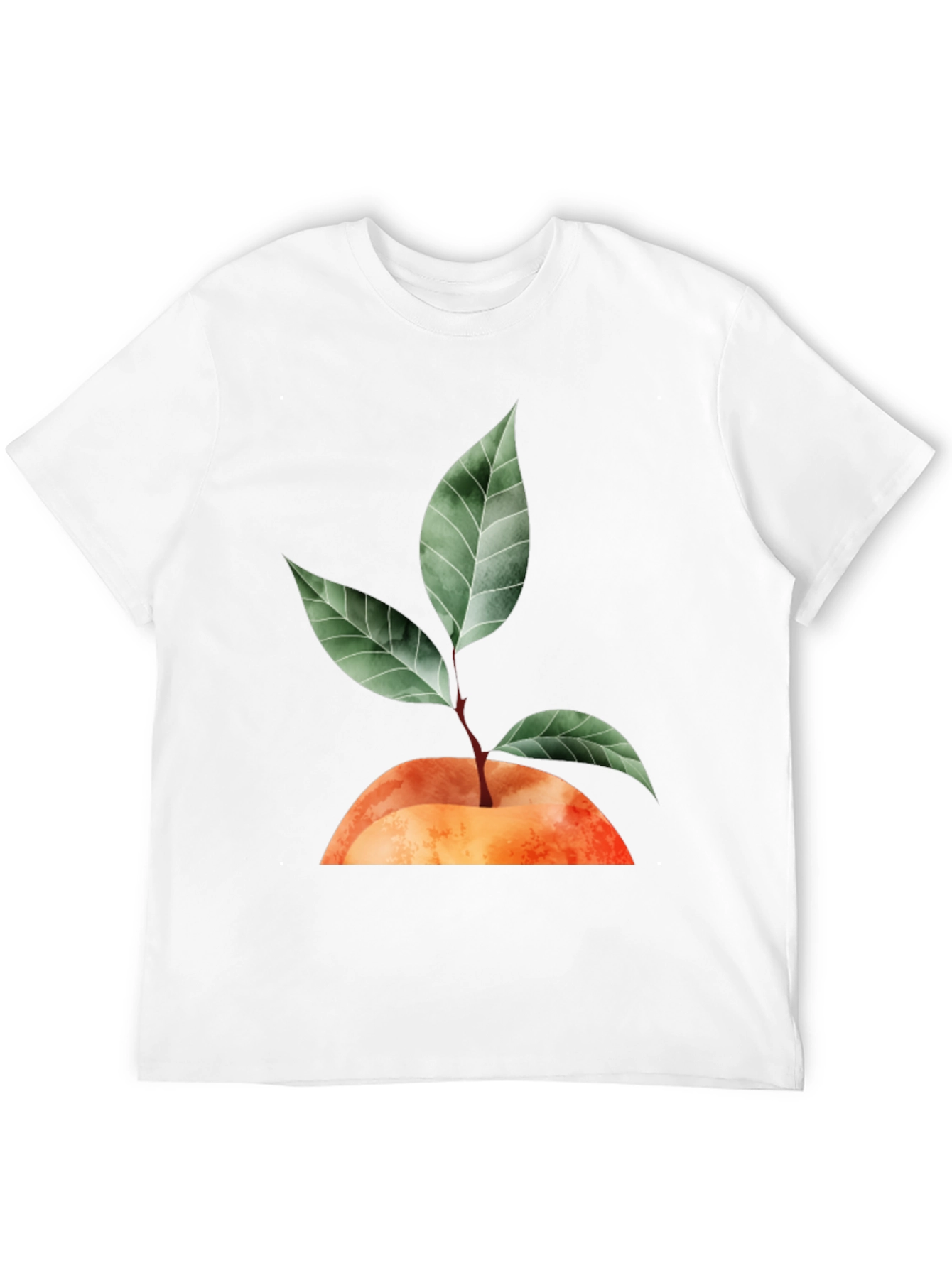 Black Peach Plant Graphic T-Shirt - Unisex Casual Tee view 12