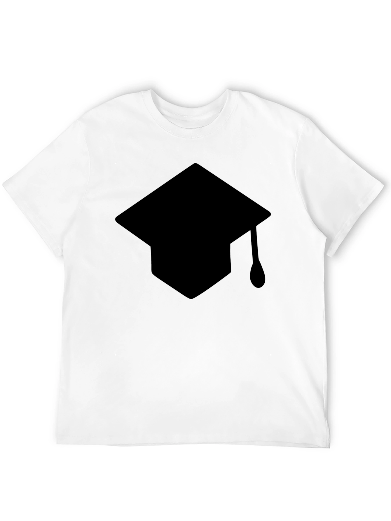 Black Graduation Cap Graphic T-Shirt - Black view 12
