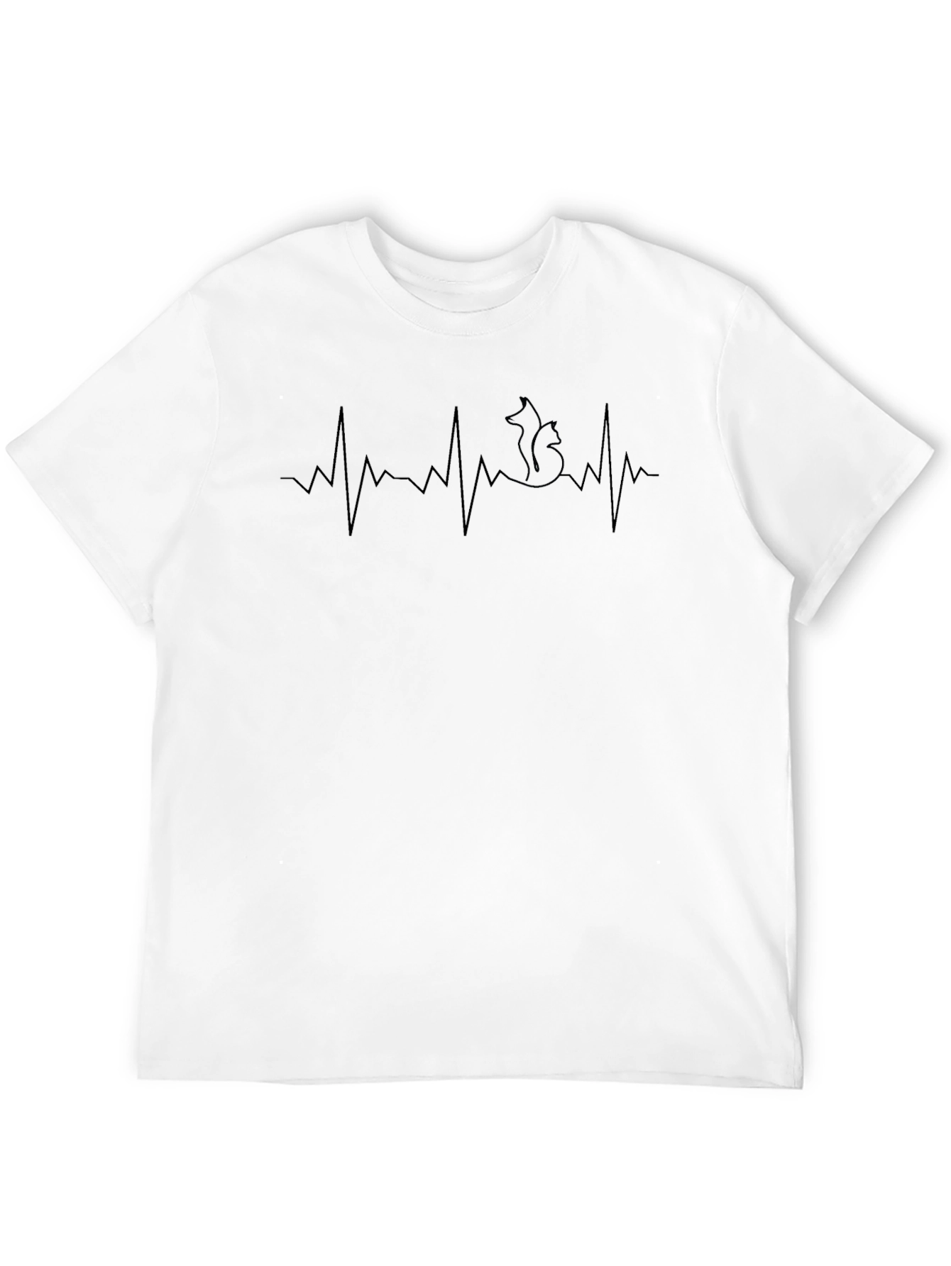 Black Fox Heartbeat Graphic T-Shirt - Black view 12