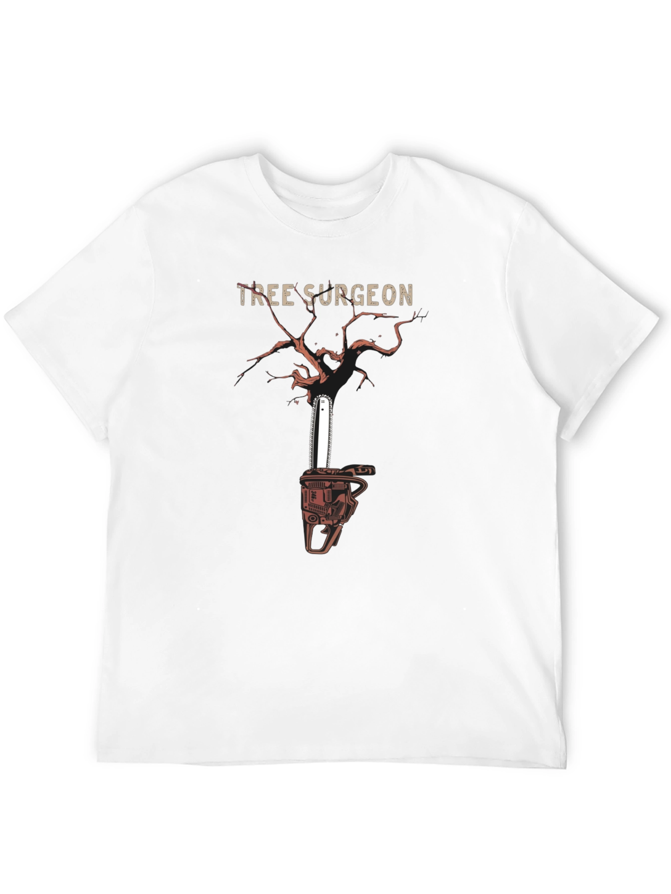 Black Tree Surgeon Chainsaw Graphic T-Shirt view 12