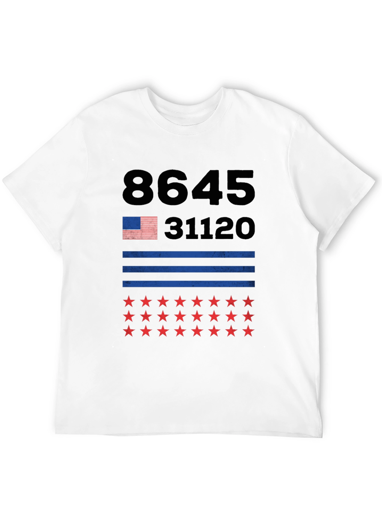 Black 8645 31120 Stars & Stripes Graphic Tee view 12