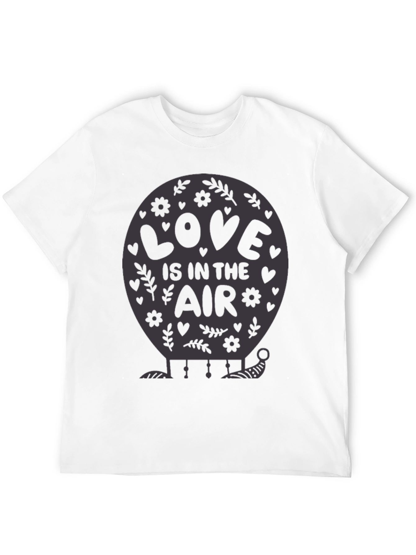 Black Love is in the Air Balloon Graphic Tee view 12