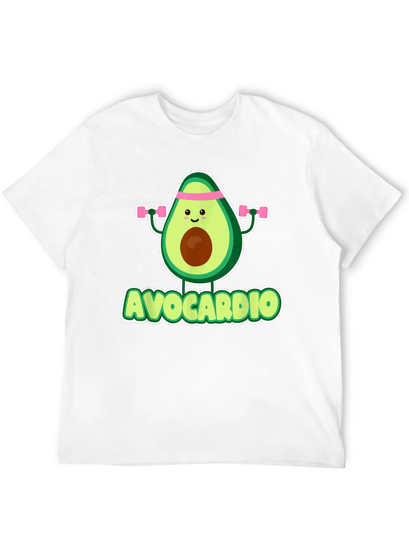 Black Avocardio Men's Black T-Shirt - Funny Avocado Workout Tee view 12