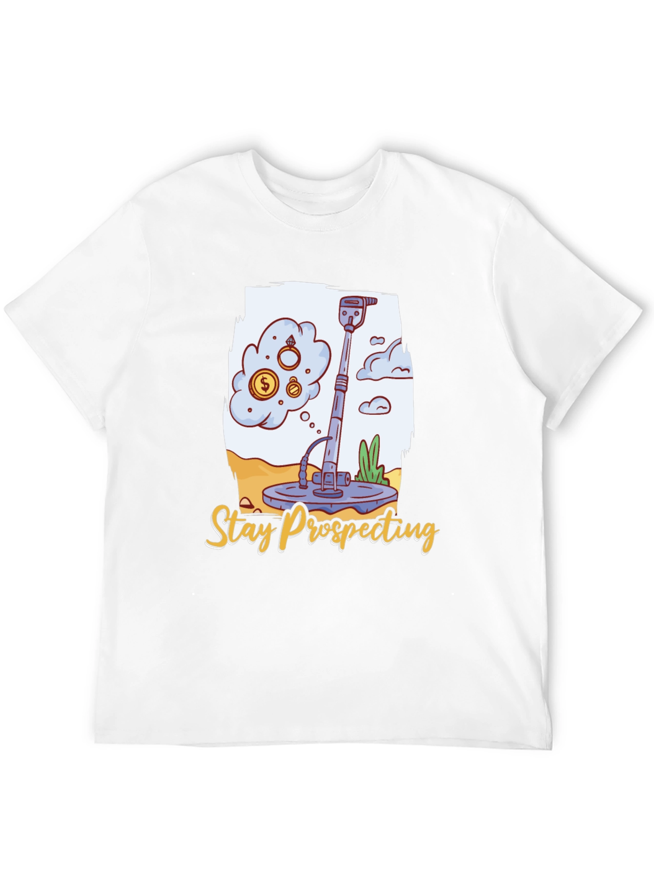 Black Stay Prospecting Metal Detector T-Shirt view 12