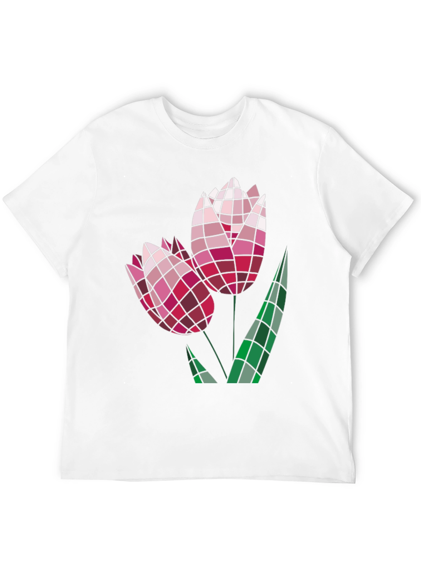 Black Geometric Floral Tee view 12