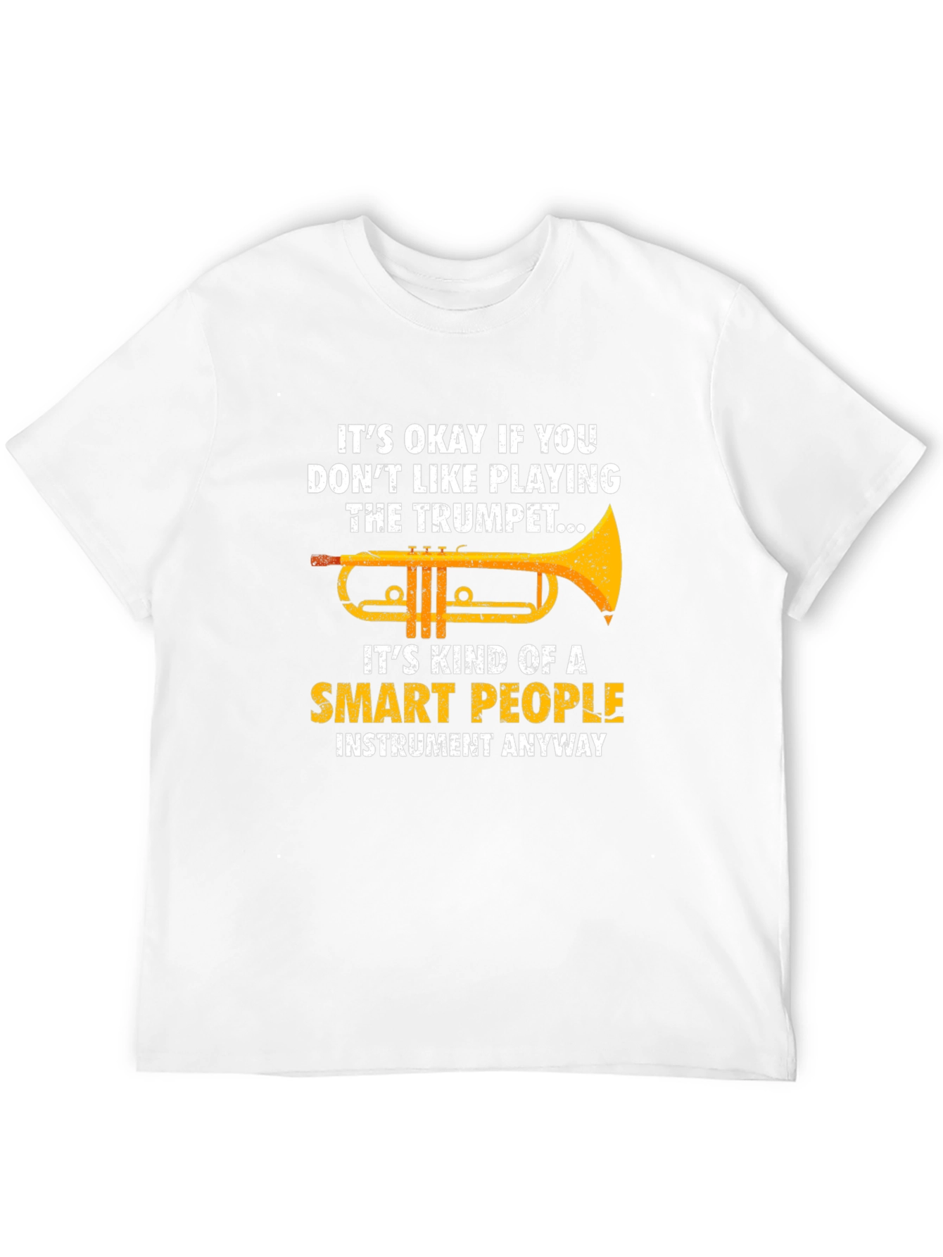 Black Funny Trumpet Player T-Shirt - Smart People Instrument view 12