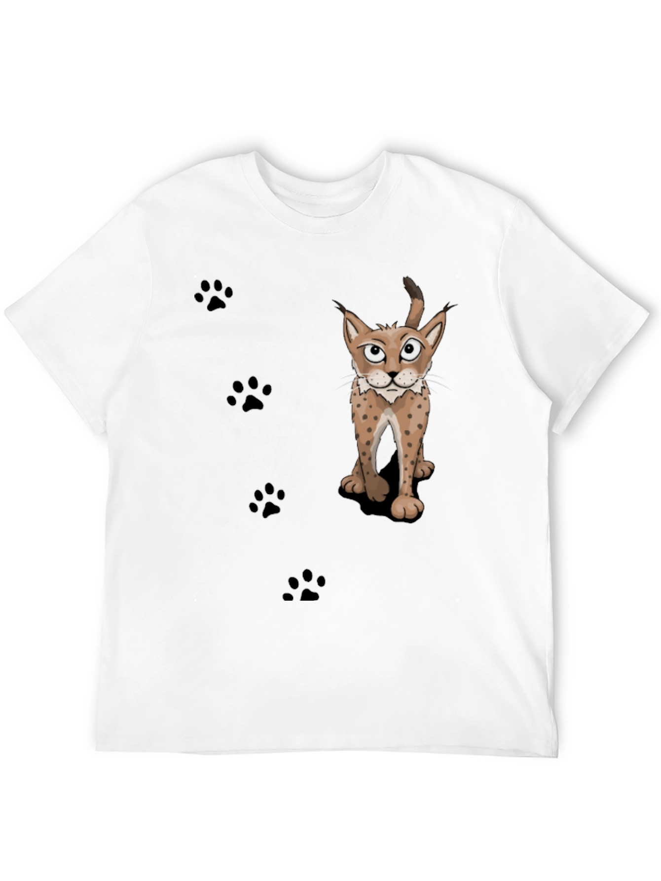 Black Lynx Paw Print Graphic Tee - Black view 12