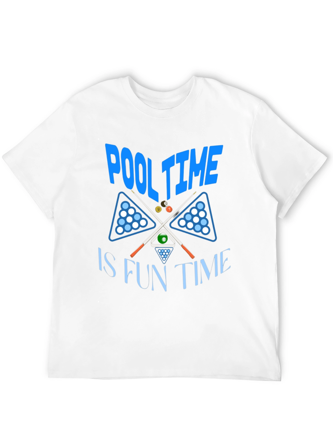 Pool Time Fun Time Black Graphic T-Shirt - 12