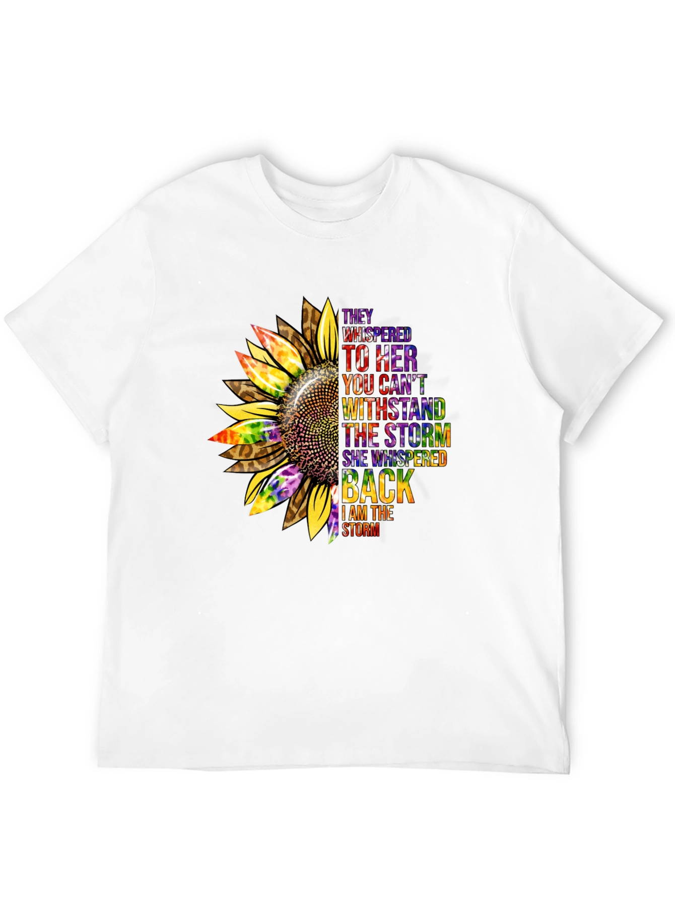Black Sunflower Inspirational T-Shirt -  They Whispered view 12