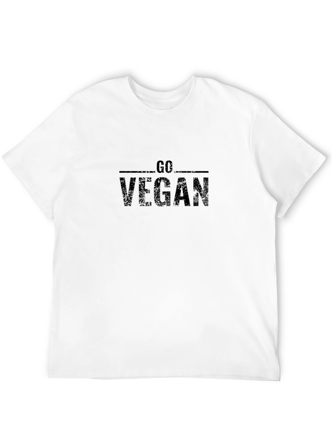 Black Go Vegan Graphic T-Shirt - Unisex Black Tee view 12