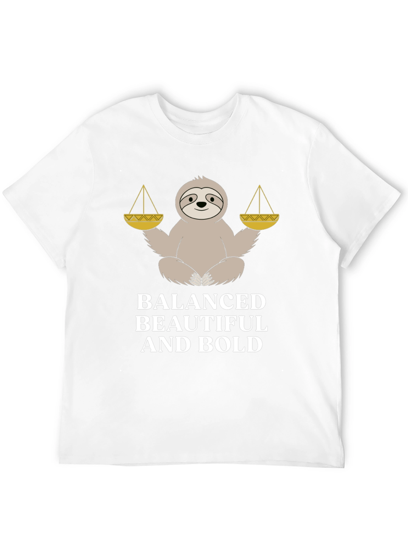 Black Balanced Beautiful Bold Sloth Graphic Tee view 12