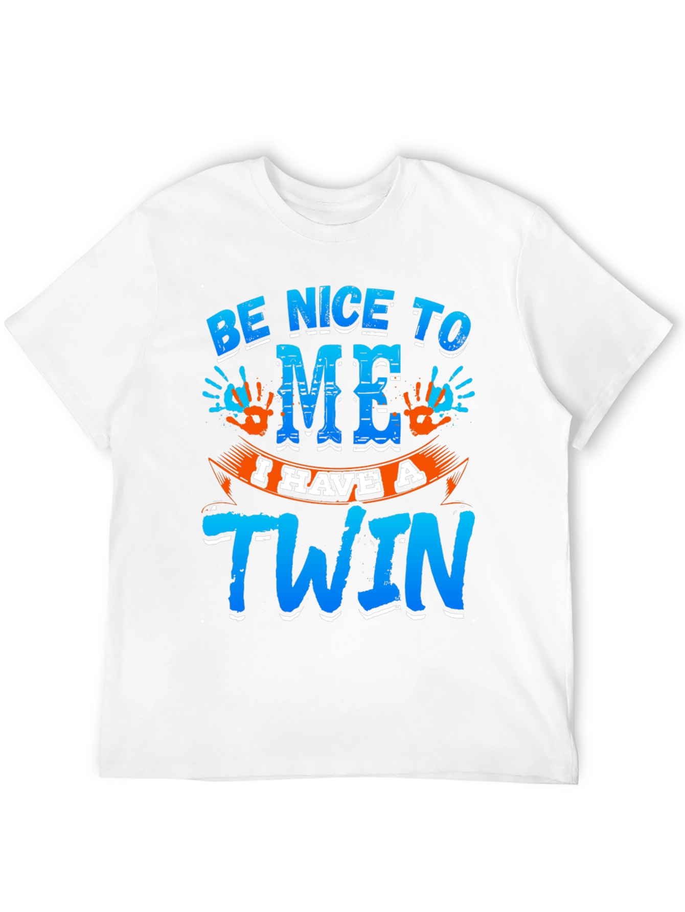 Black Be Nice To Me I Have A Twin Black T-Shirt view 12