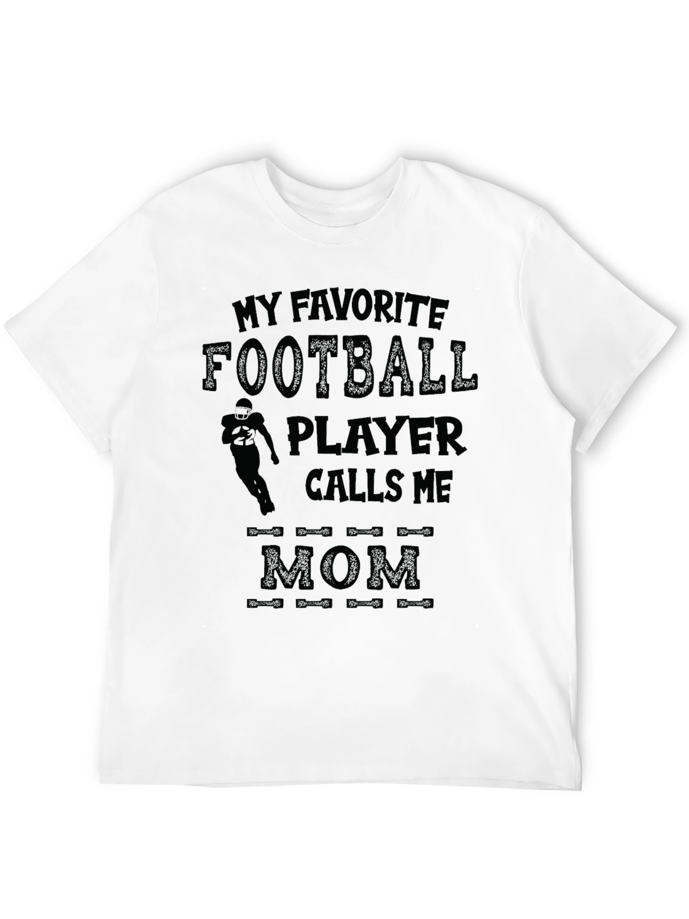 Black My Favorite Football Player Calls Me Mom T-Shirt view 12