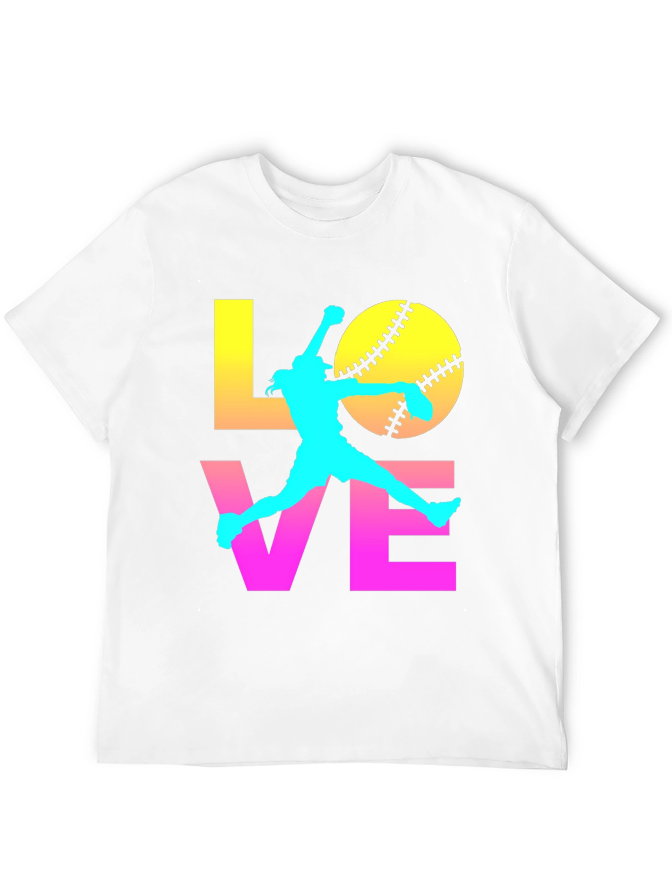 Black Softball Love Graphic Tee view 12