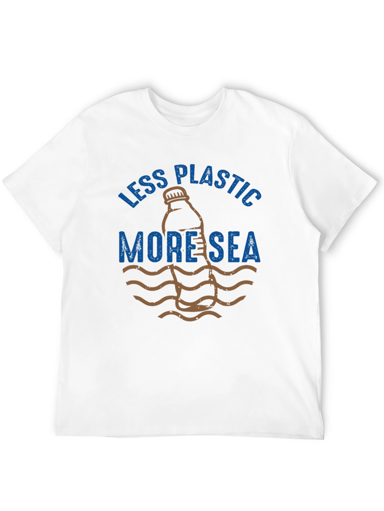 Black Eco-Friendly 'Less Plastic More Sea' Graphic T-Shirt view 12