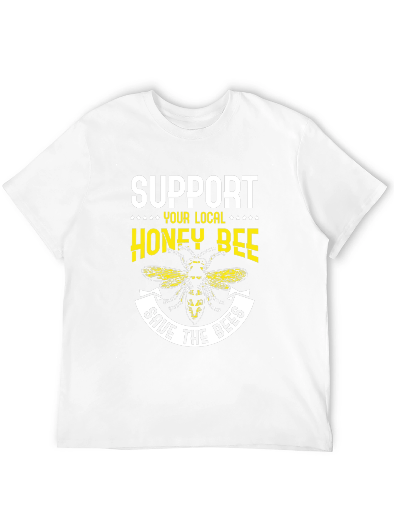 Black Support Your Local Honey Bee T-Shirt view 12