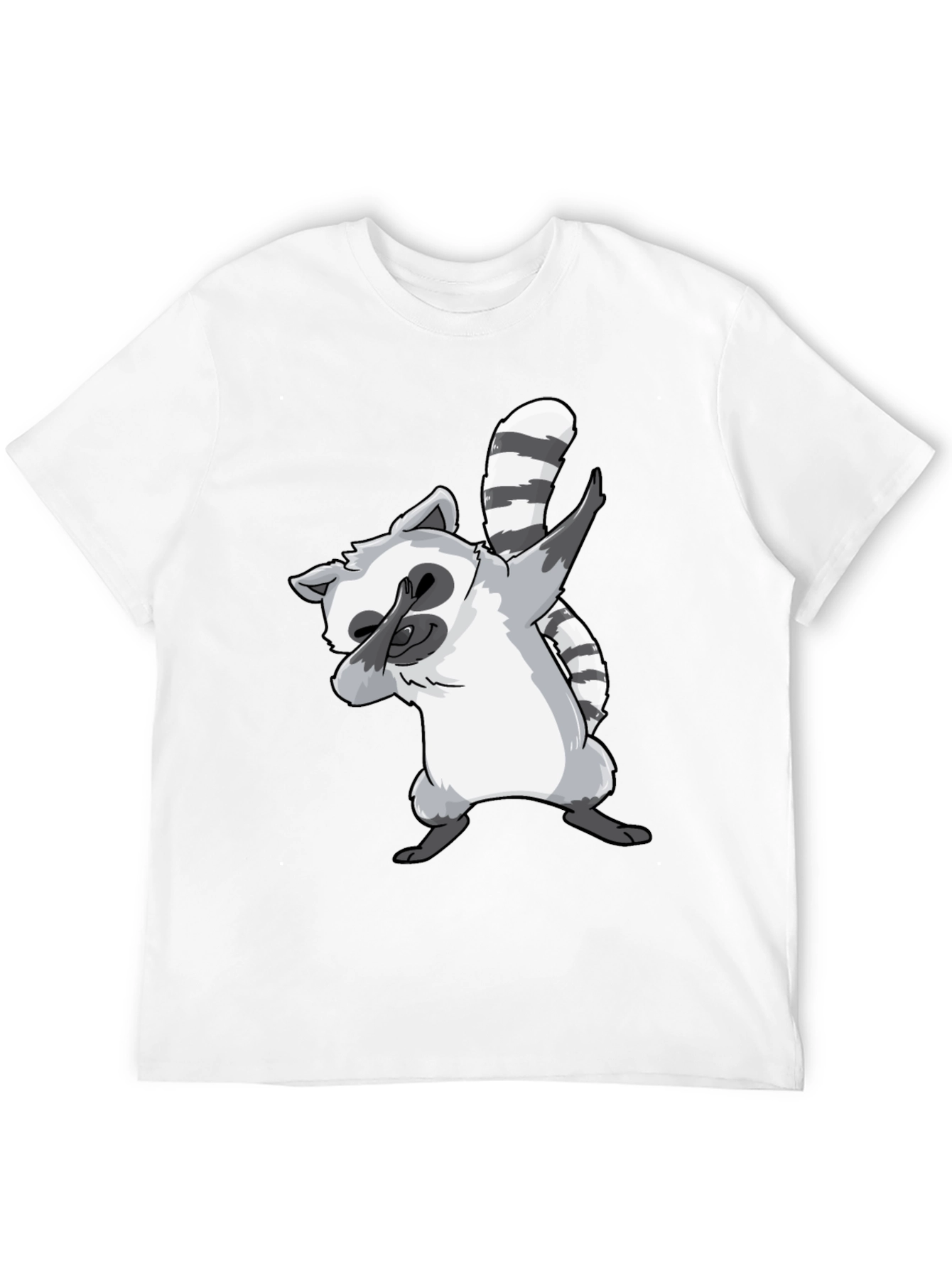Black Dabbing Raccoon Graphic Tee - Cool & Fun Design view 12