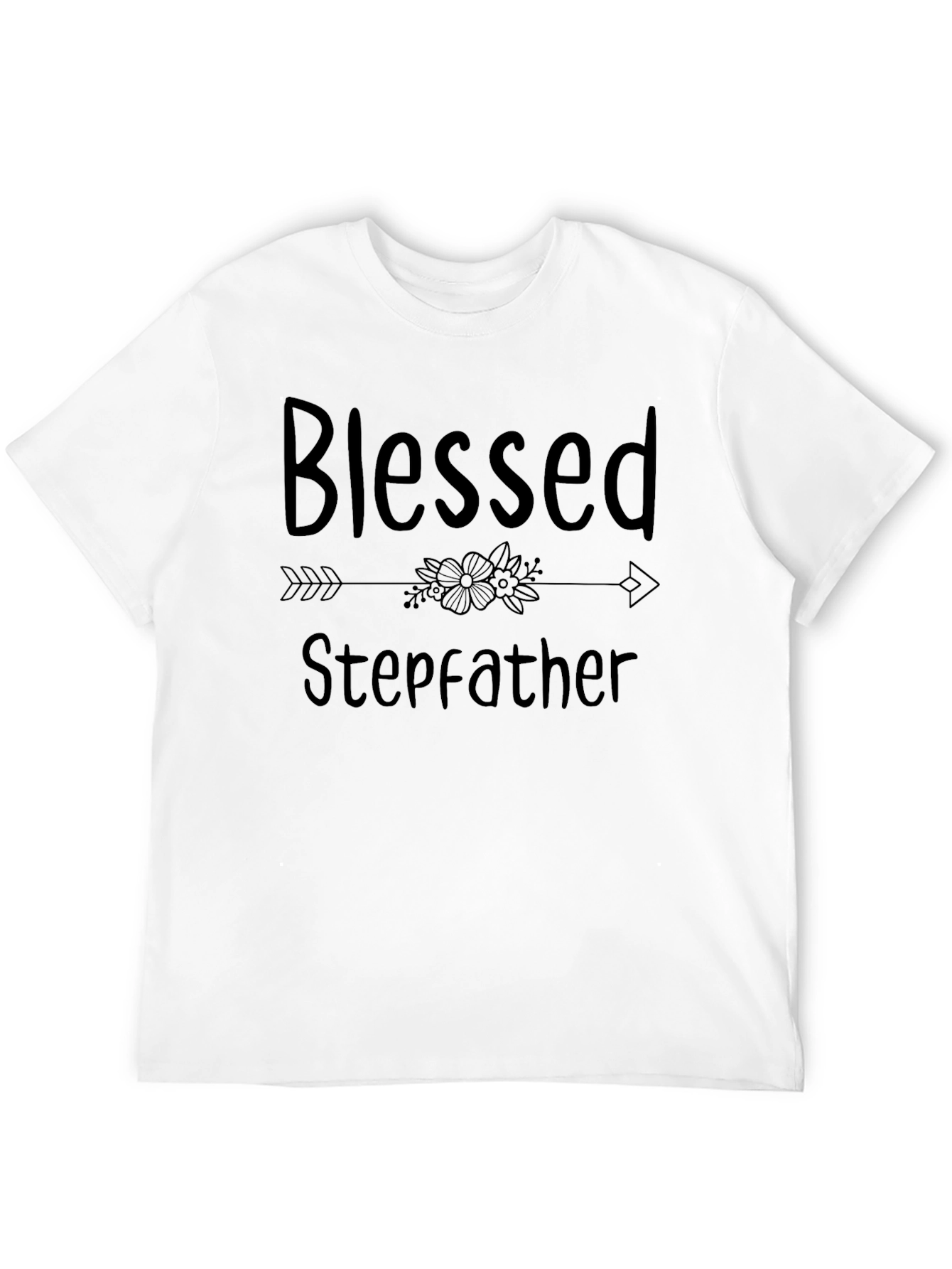 Black Blessed Stepfather T-Shirt - Stylish Family Tee view 12