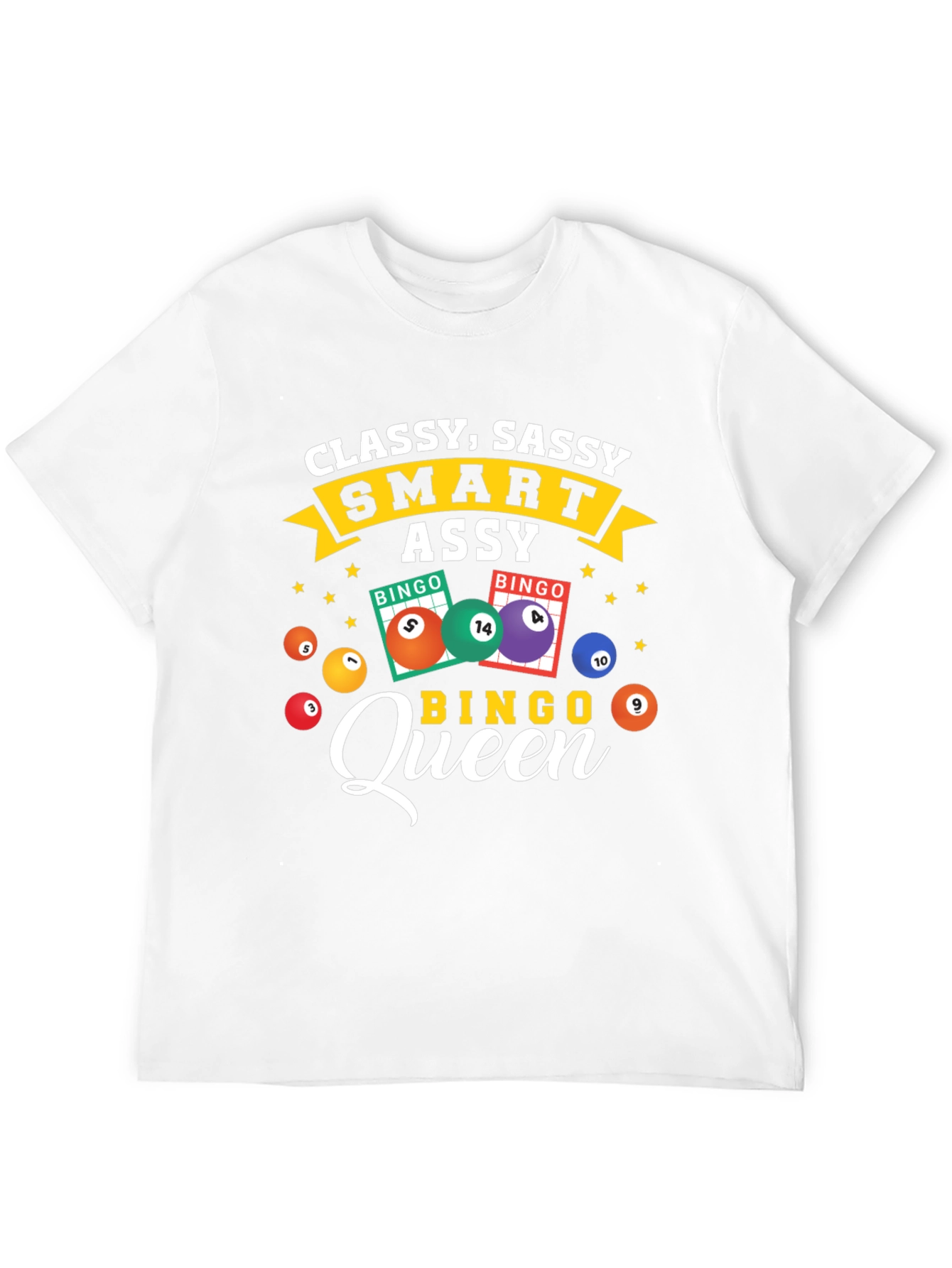 Black Classy Sassy Bingo Queen T-Shirt view 12