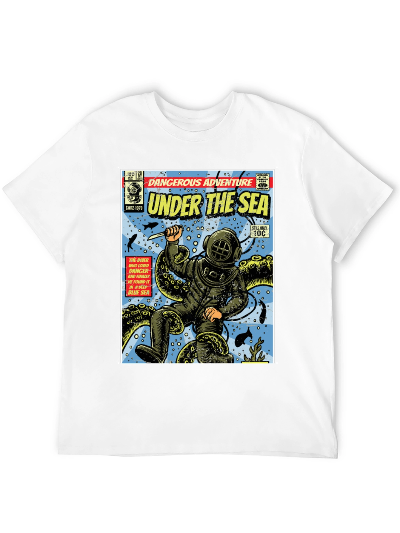 Black Under the Sea Comic Book T-Shirt view 12