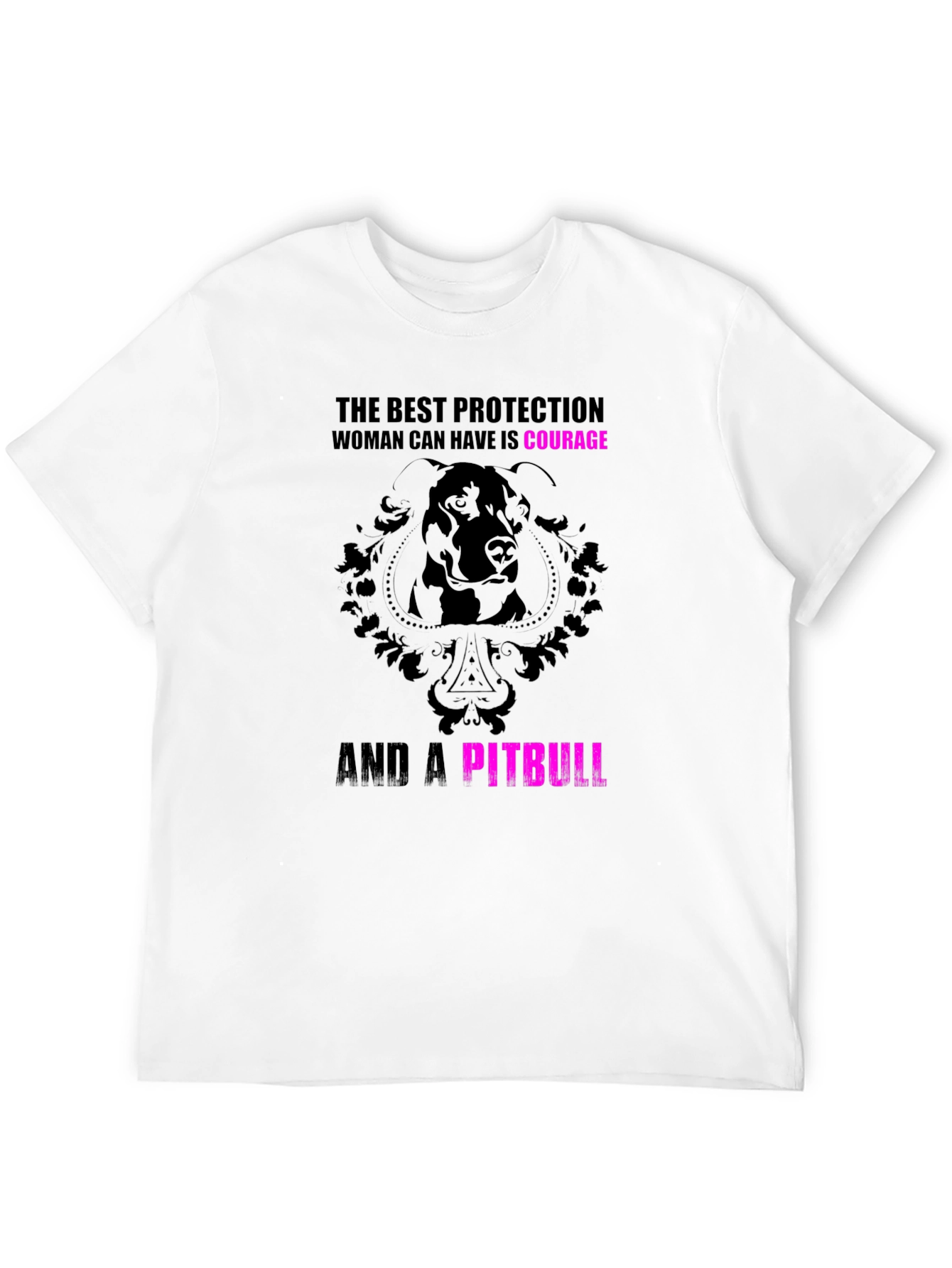 Black Courage & Pitbull Graphic Tee view 12