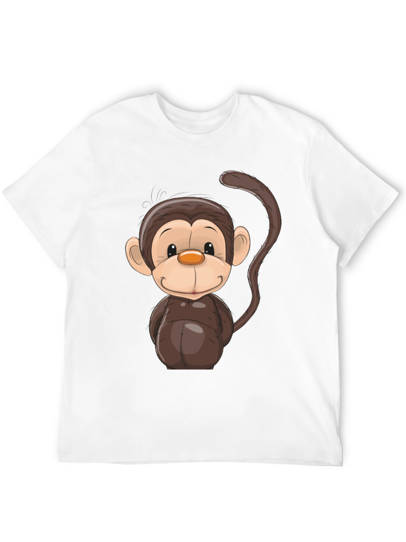 Black Cartoon Monkey Graphic Tee - Black view 12