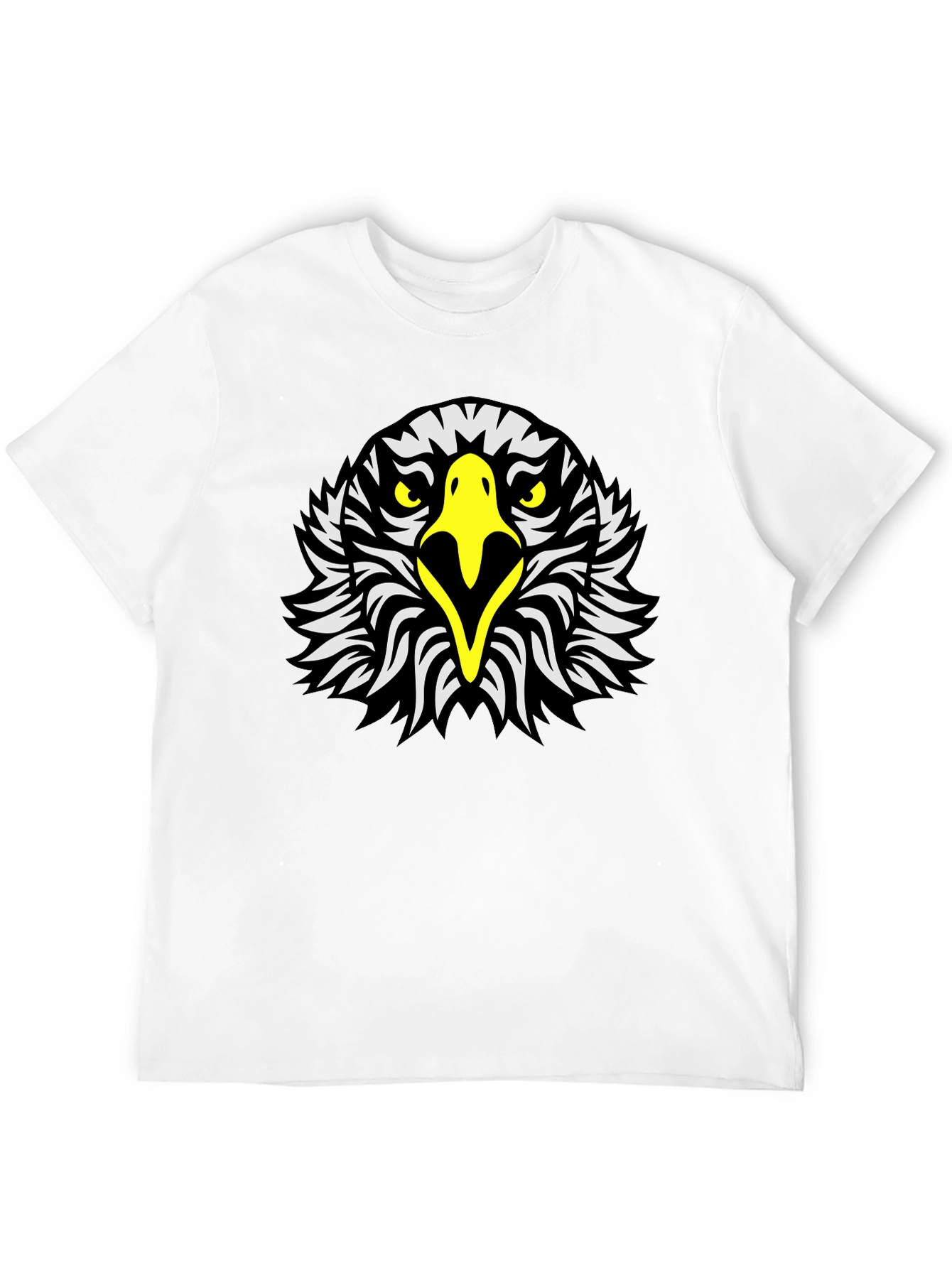 Black Eagle Head Graphic Tee - Black Short Sleeve Shirt view 12