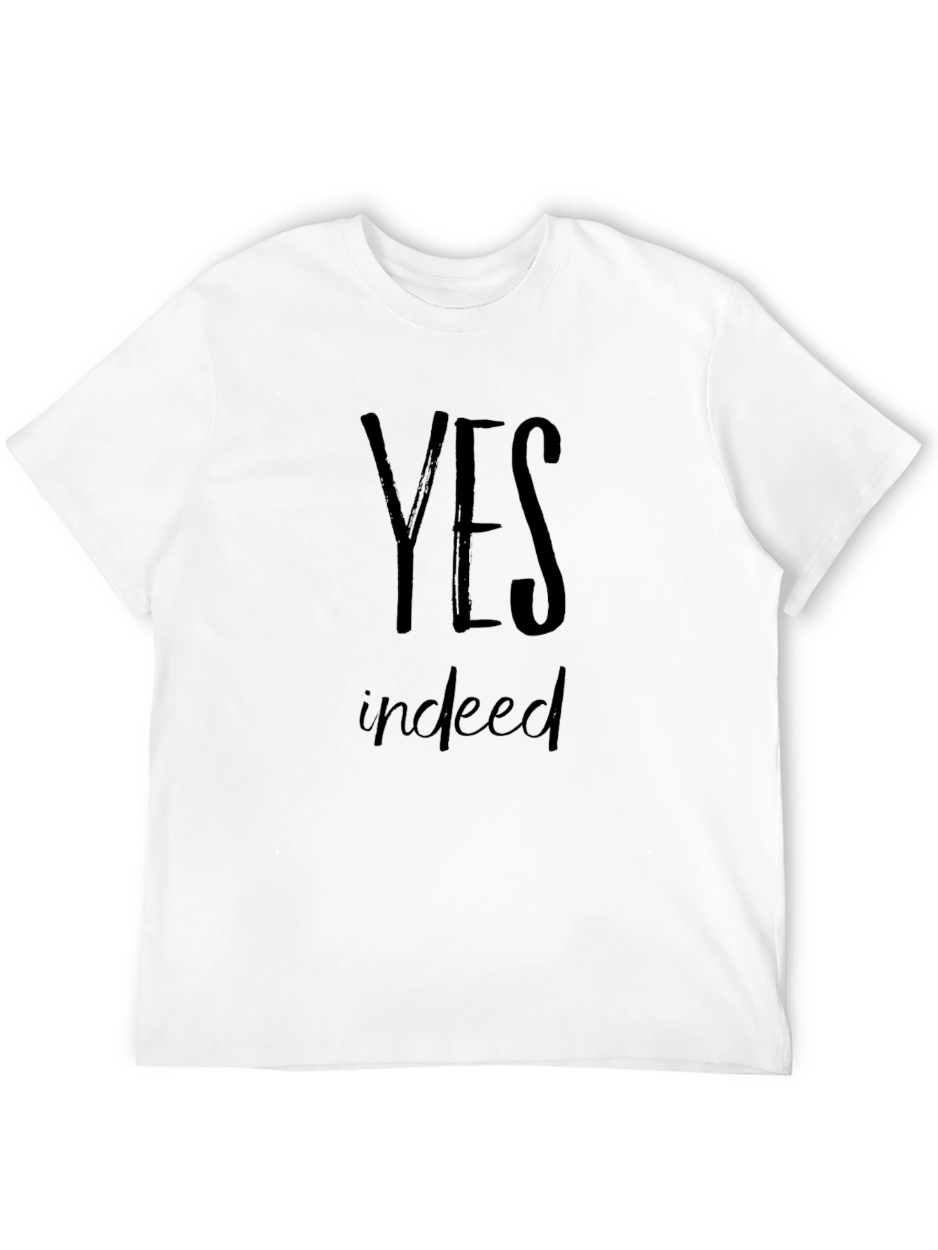 Black Yes Indeed Men's Black Graphic Tee view 12