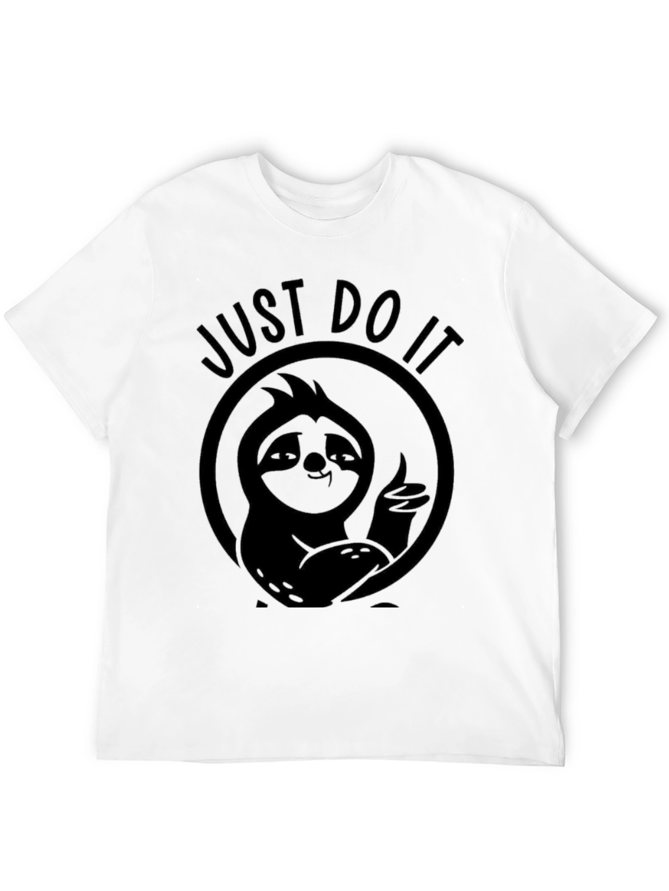 Black Just Do It Sloth T-Shirt view 12