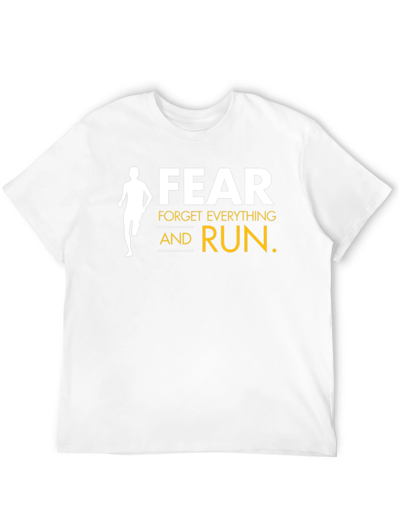Black Fear Forget Everything and Run Black T-Shirt view 12