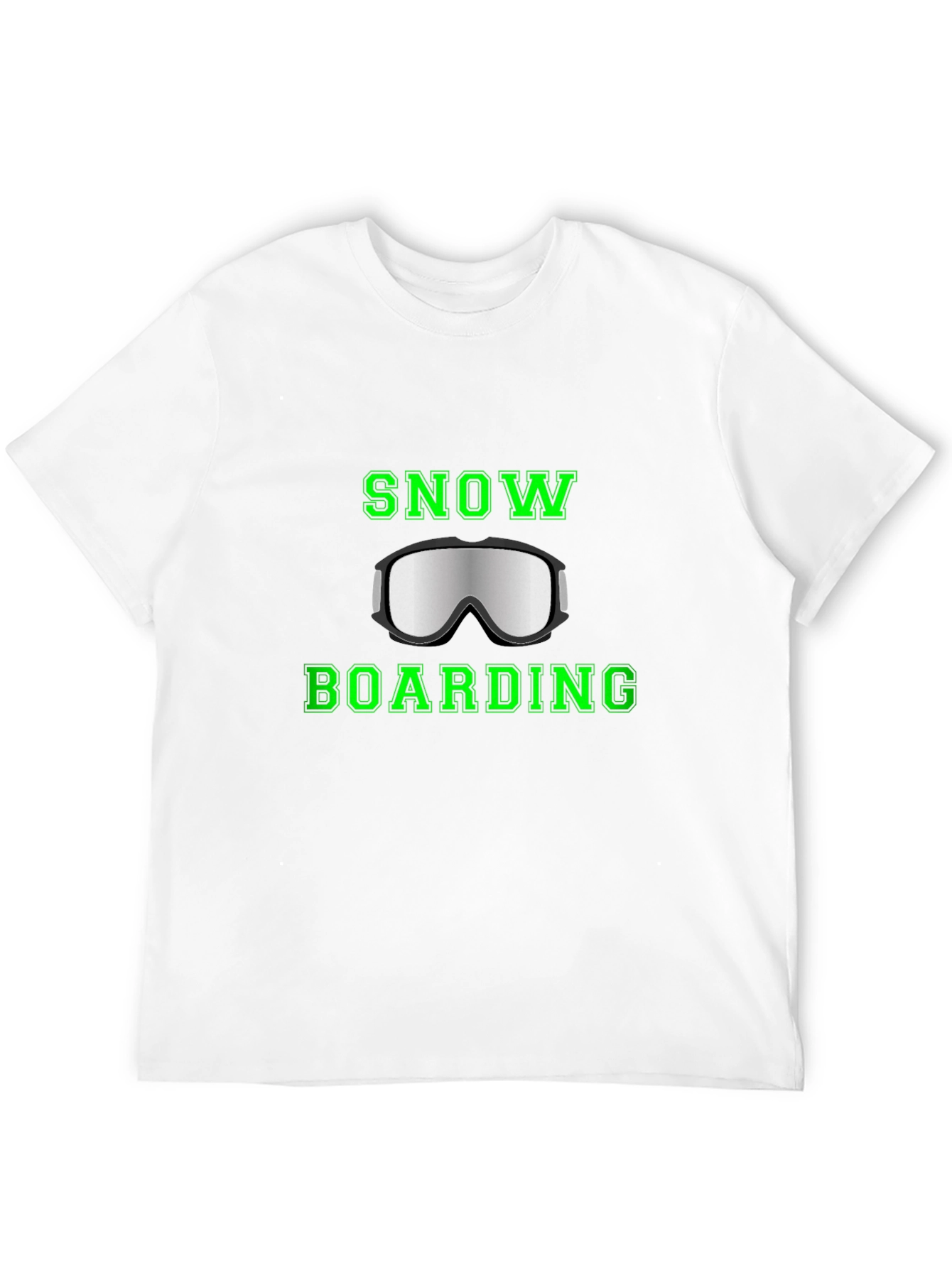 Black Snowboarding Goggles Graphic Tee view 12