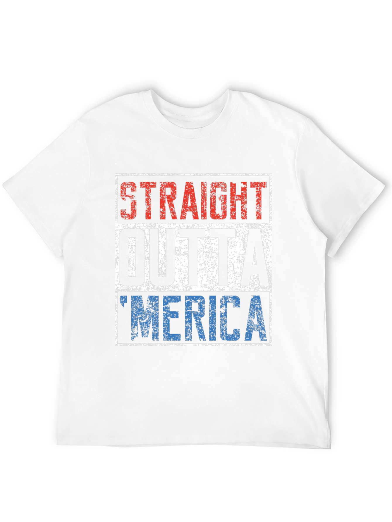 Black Straight Outta 'Merica T-Shirt view 12