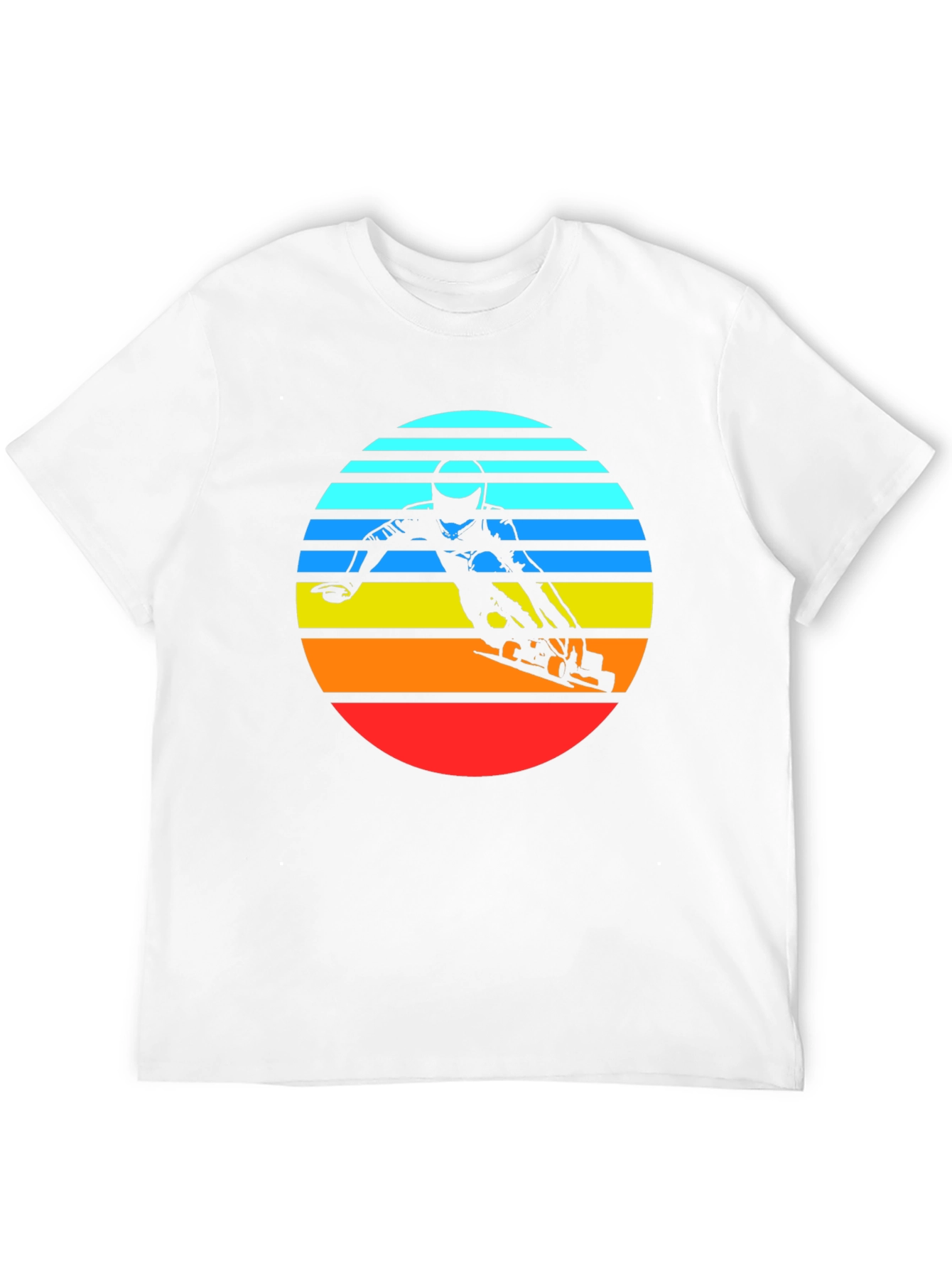 Black Retro Sunset Mountain Bike T-Shirt view 12
