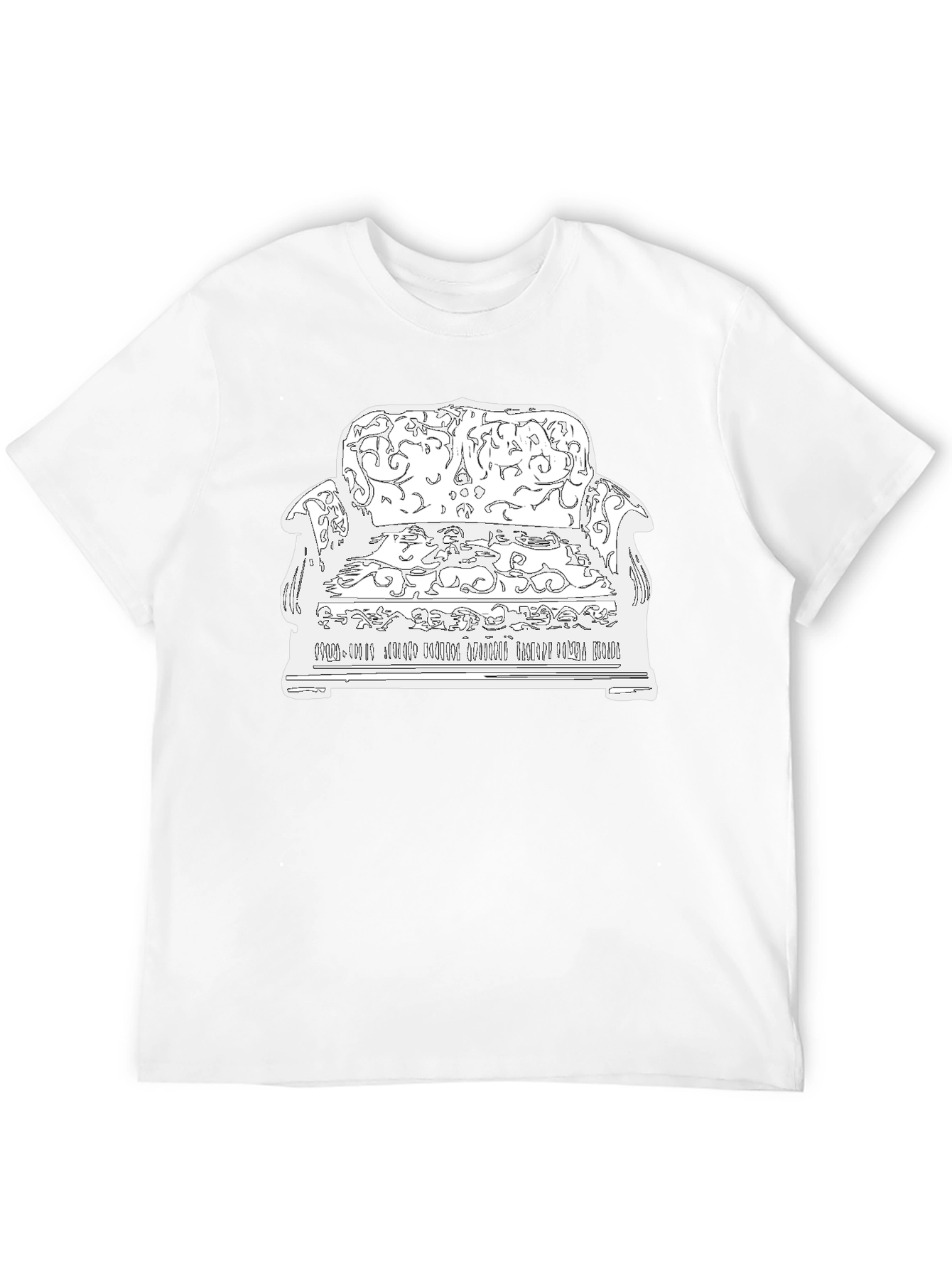 Black Novelty Graphic Tee: Couch Potato Design view 12