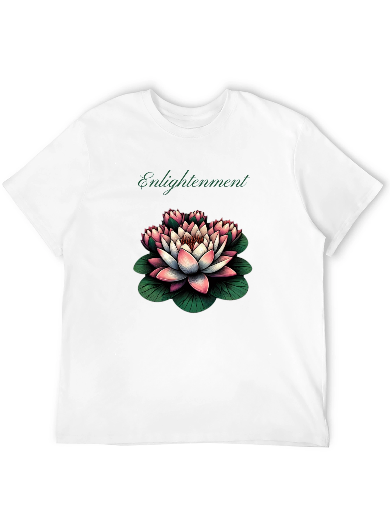 Black Enlightenment Lotus Graphic Tee - Black view 12